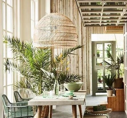 Large Wicker Pendants - Design Vintage