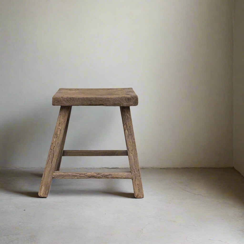 Vintage Elm Side Table 'Jack' - Design Vintage