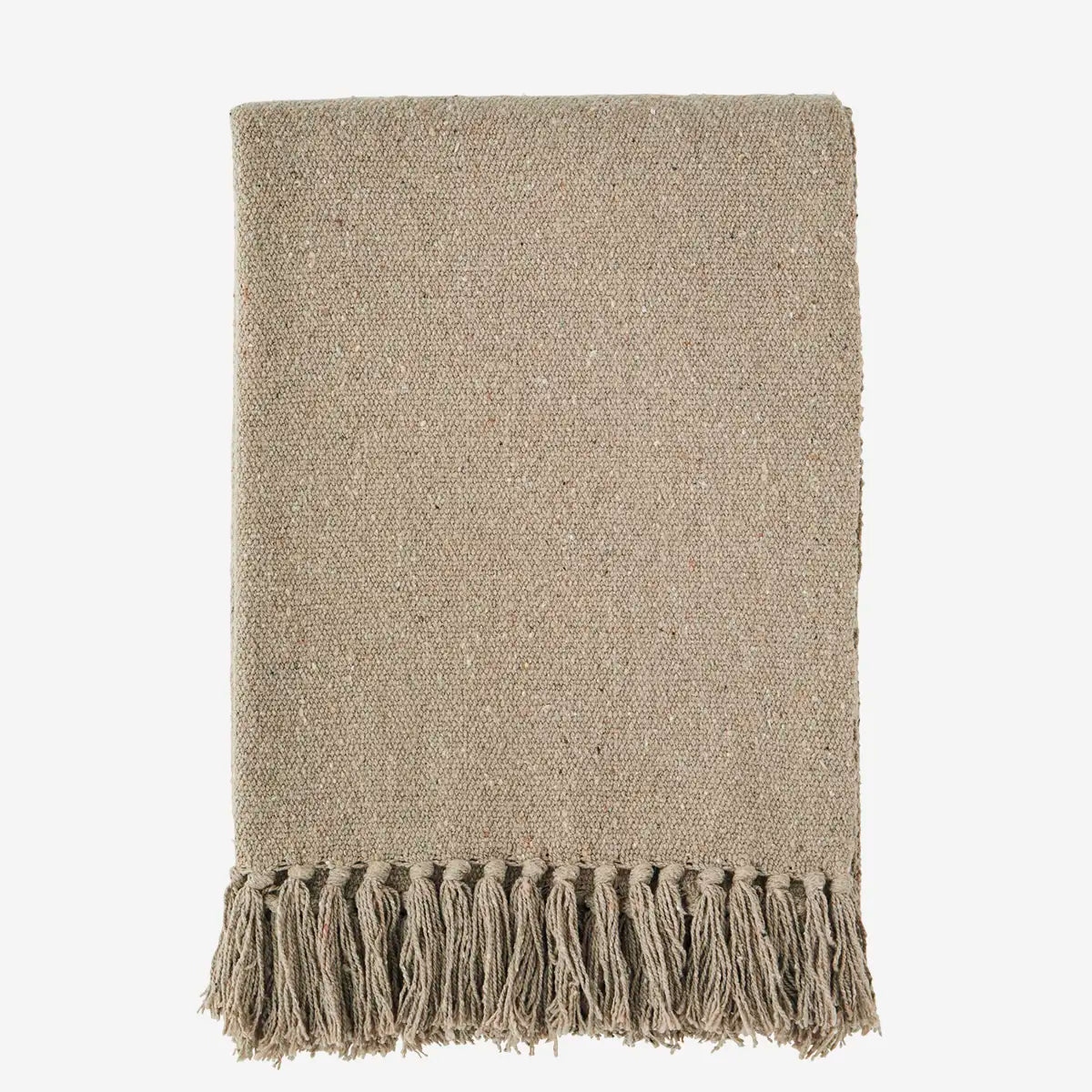 Taupe Recycled Cotton Throw