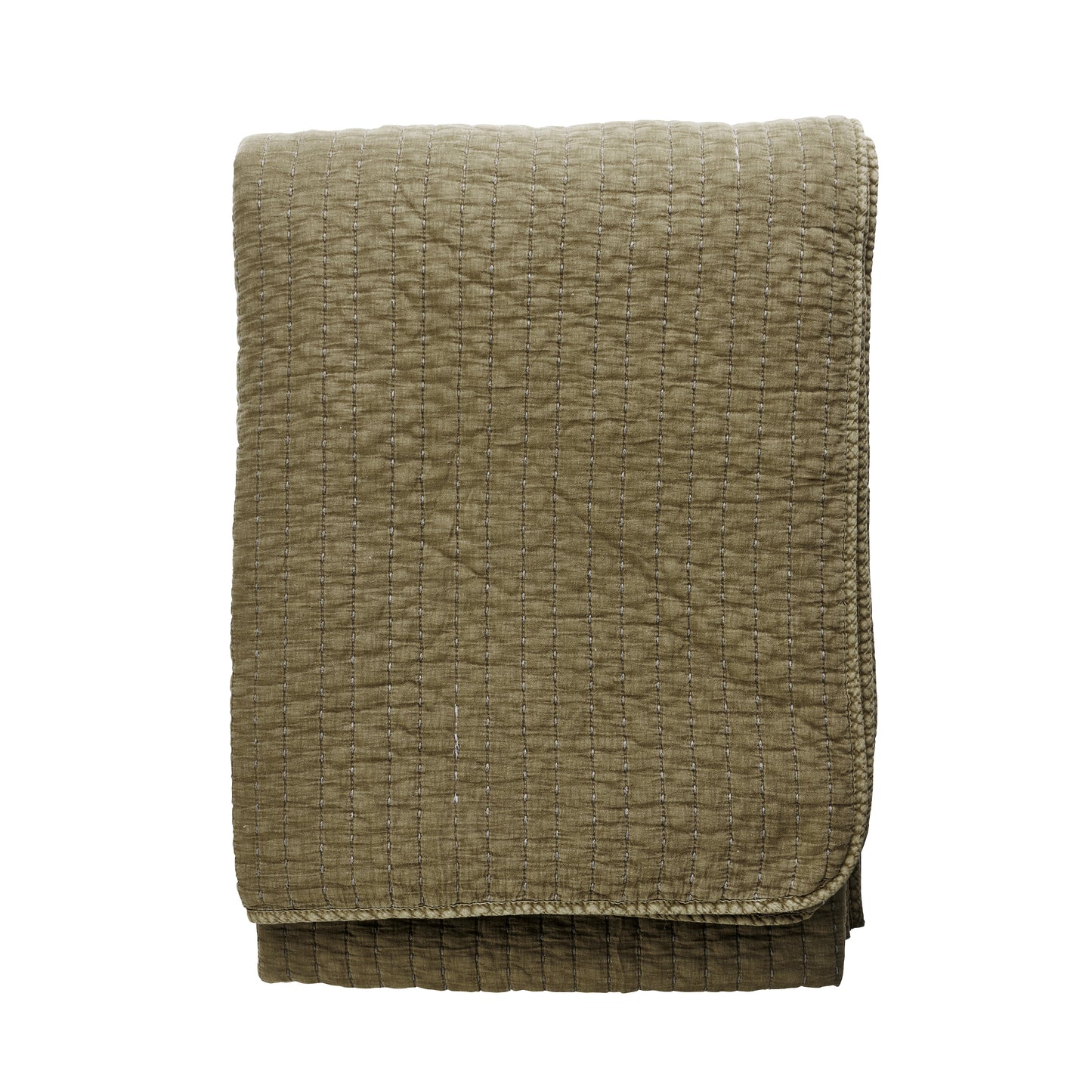Olive Quilted Bed Cover
