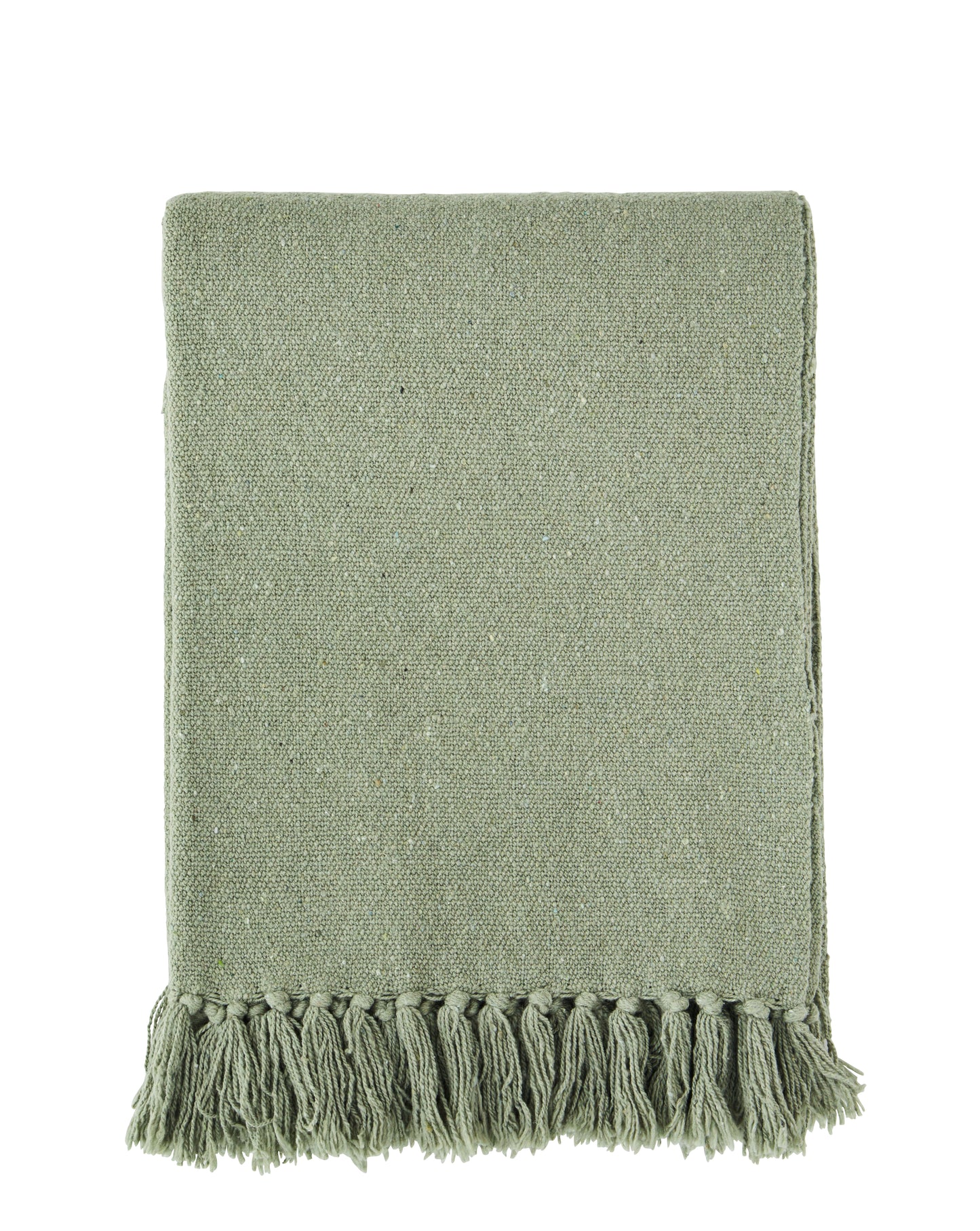 Dusty Green Recycled Cotton Throw