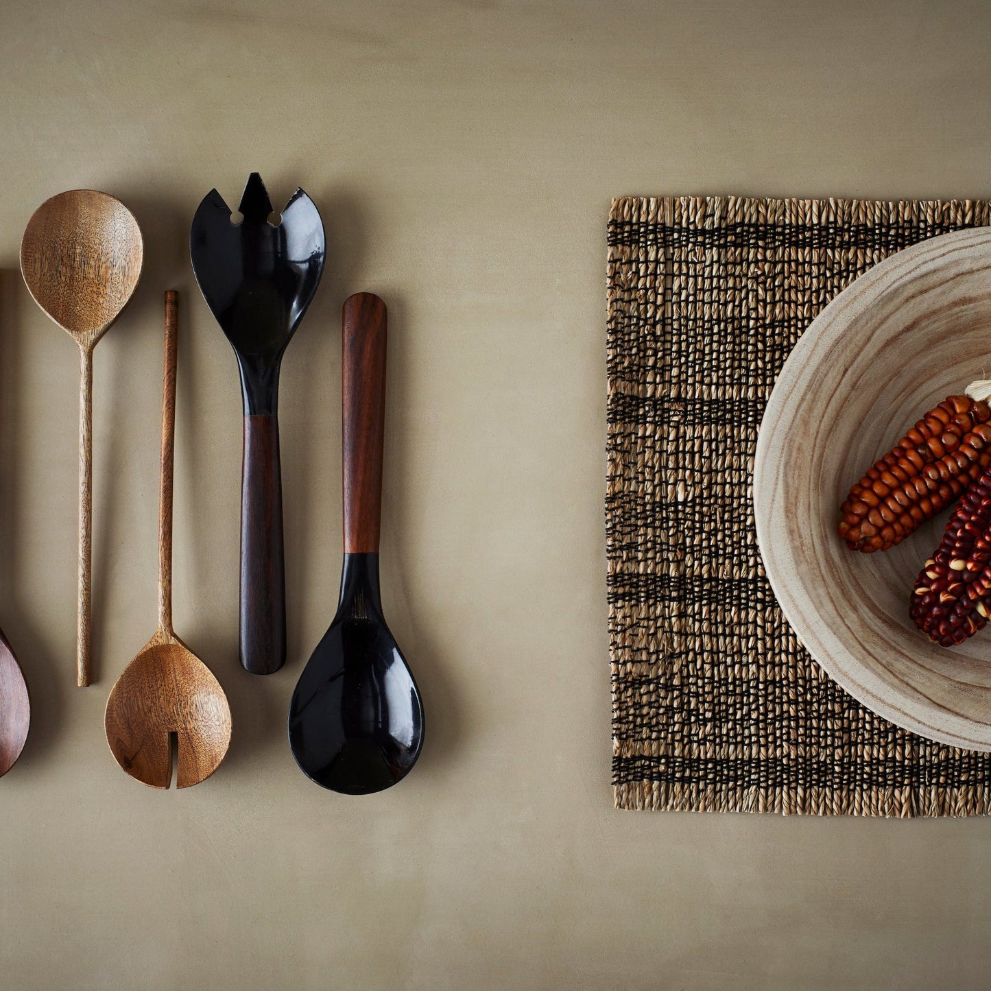 Mango Wood Salad Servers - Design Vintage