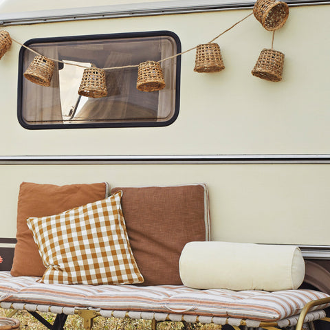 Mustard Checked Cushion