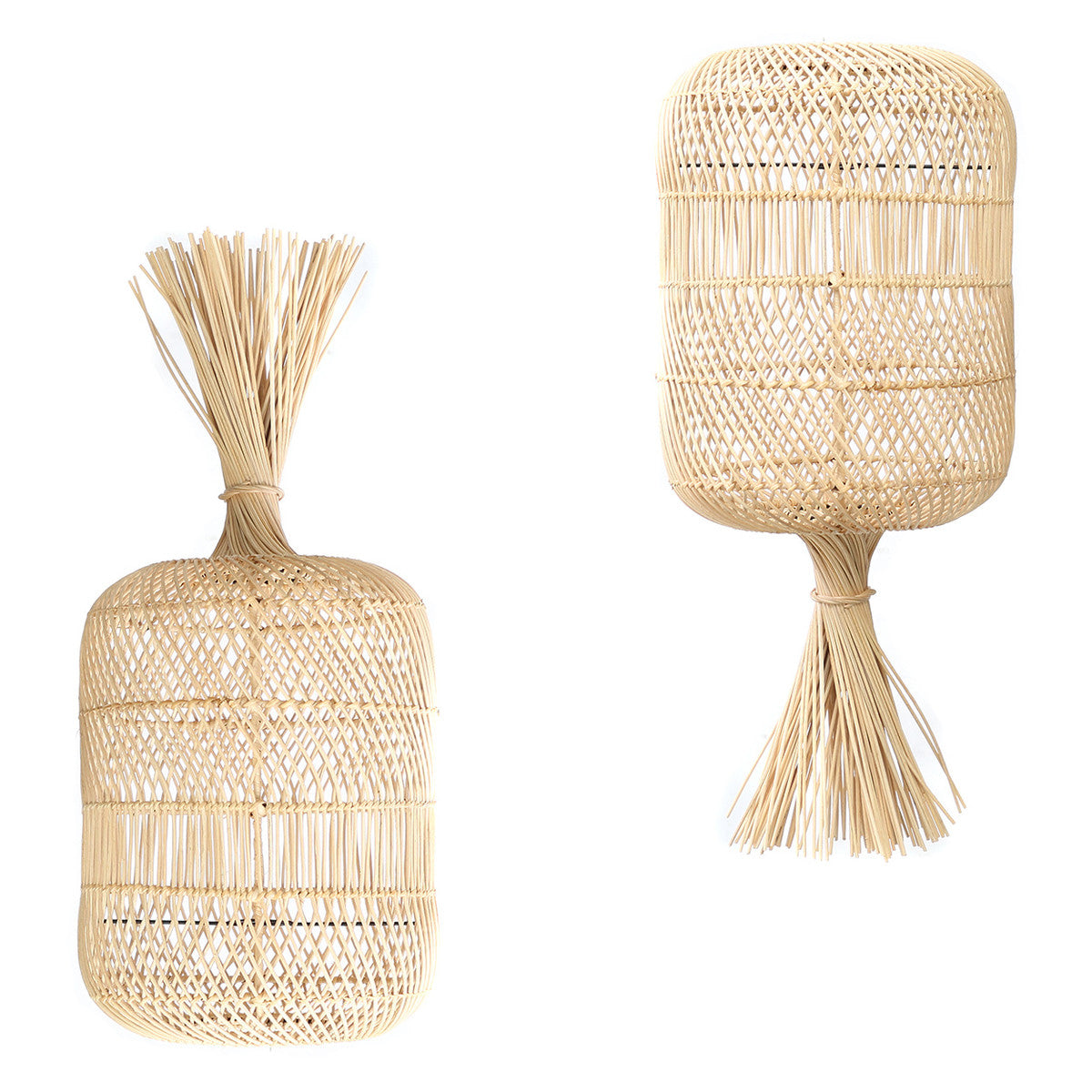 Rattan Dumpling Floor Lamp - Design Vintage