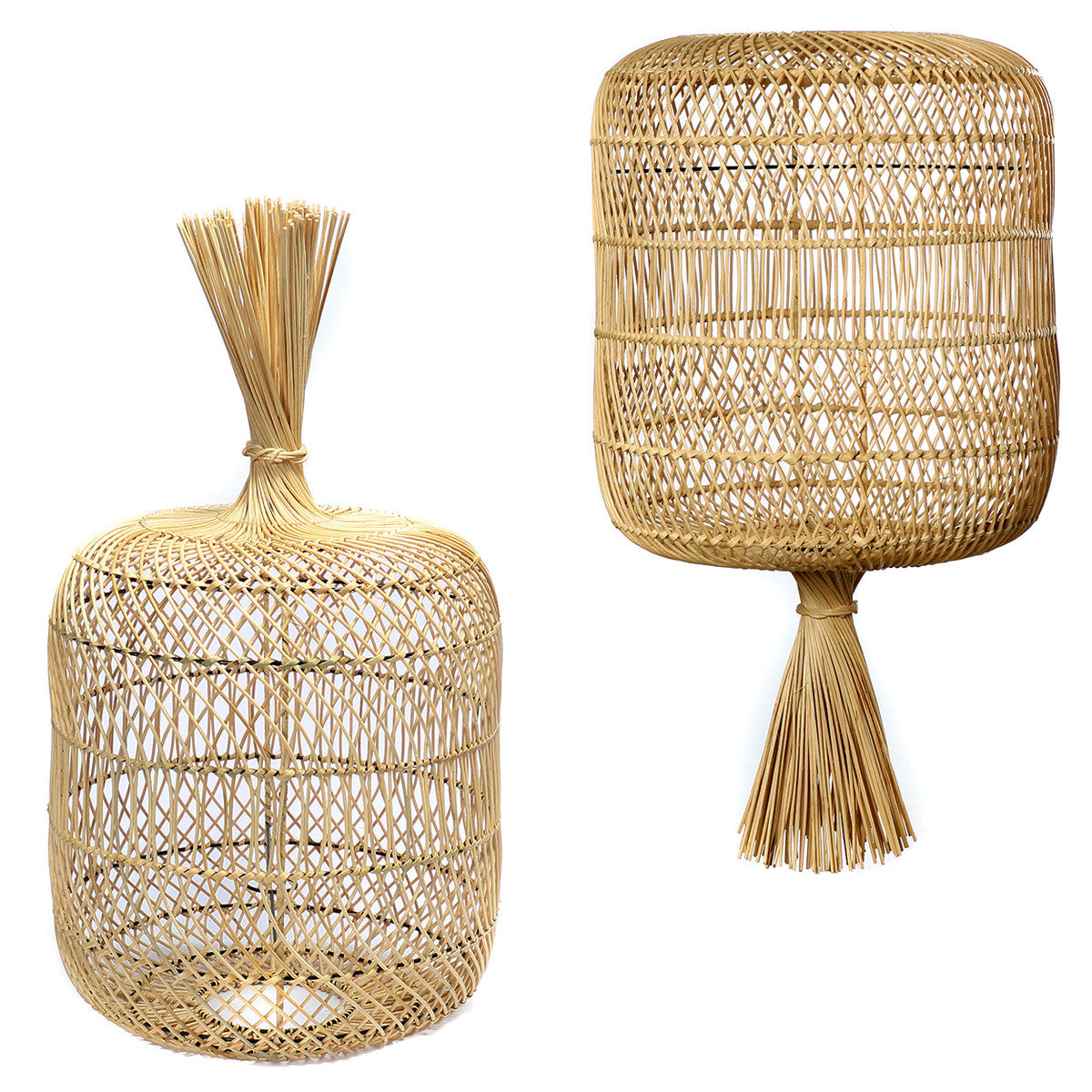 Rattan Dumpling Floor Lamp - Design Vintage