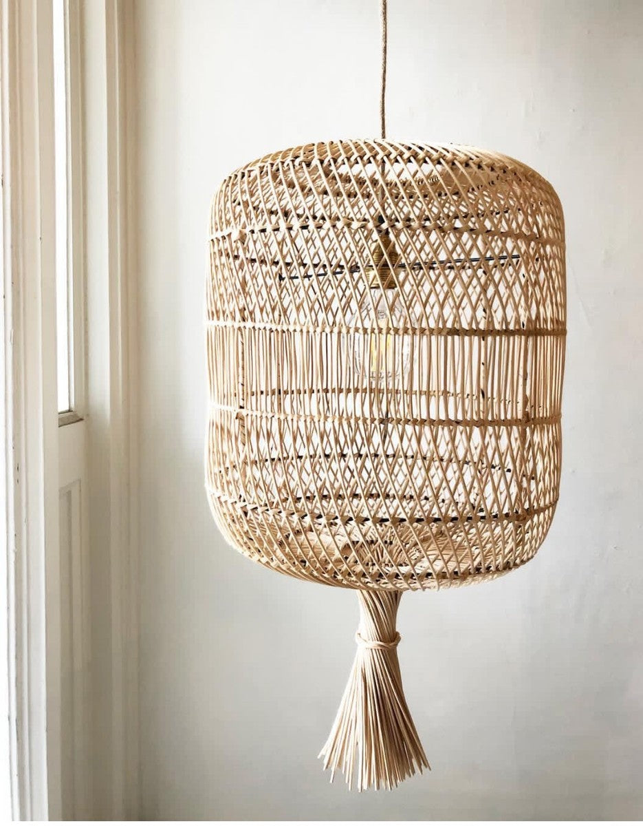 Rattan Dumpling Floor Lamp - Design Vintage