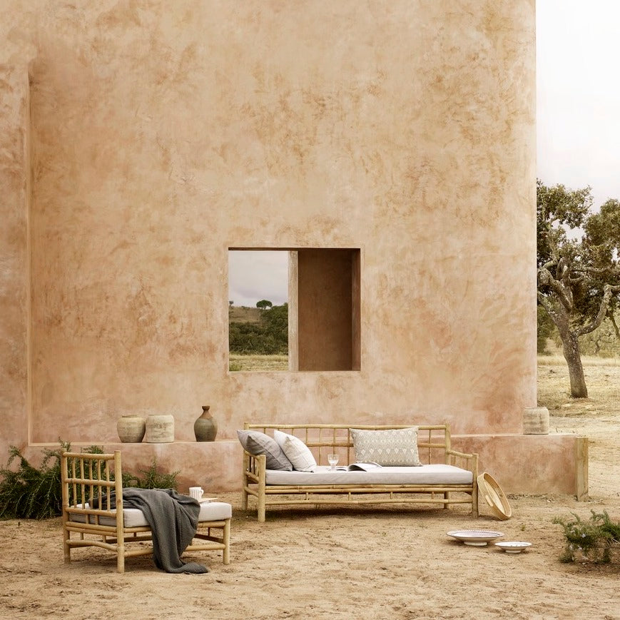 Ella Bamboo Sofa With Cushion - Design Vintage