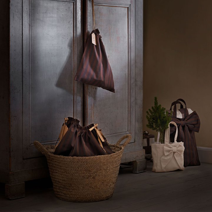 Set of 4 Brown Advent Bags
