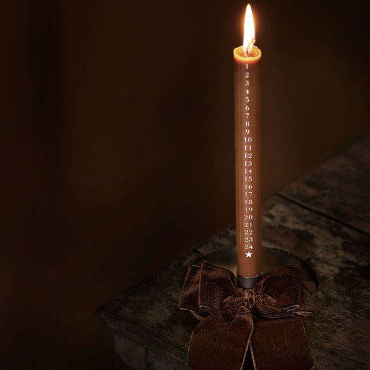 Mocha Advent Candle - Design Vintage