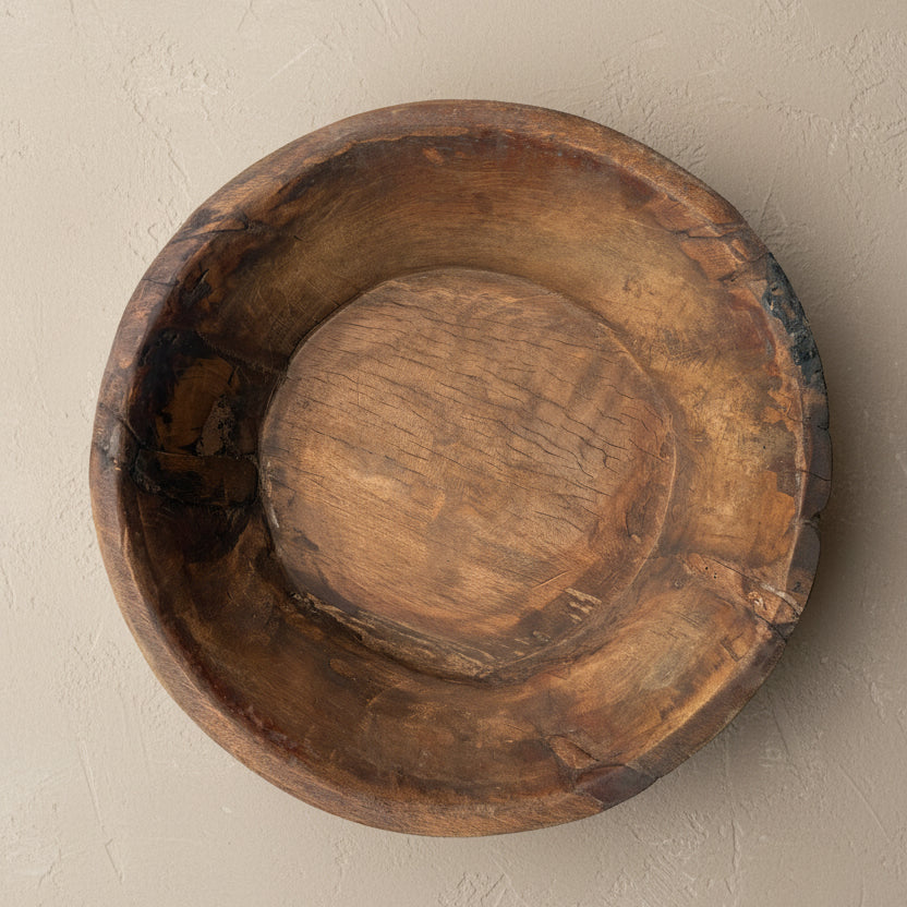 Vintage Wooden Parat Bowl