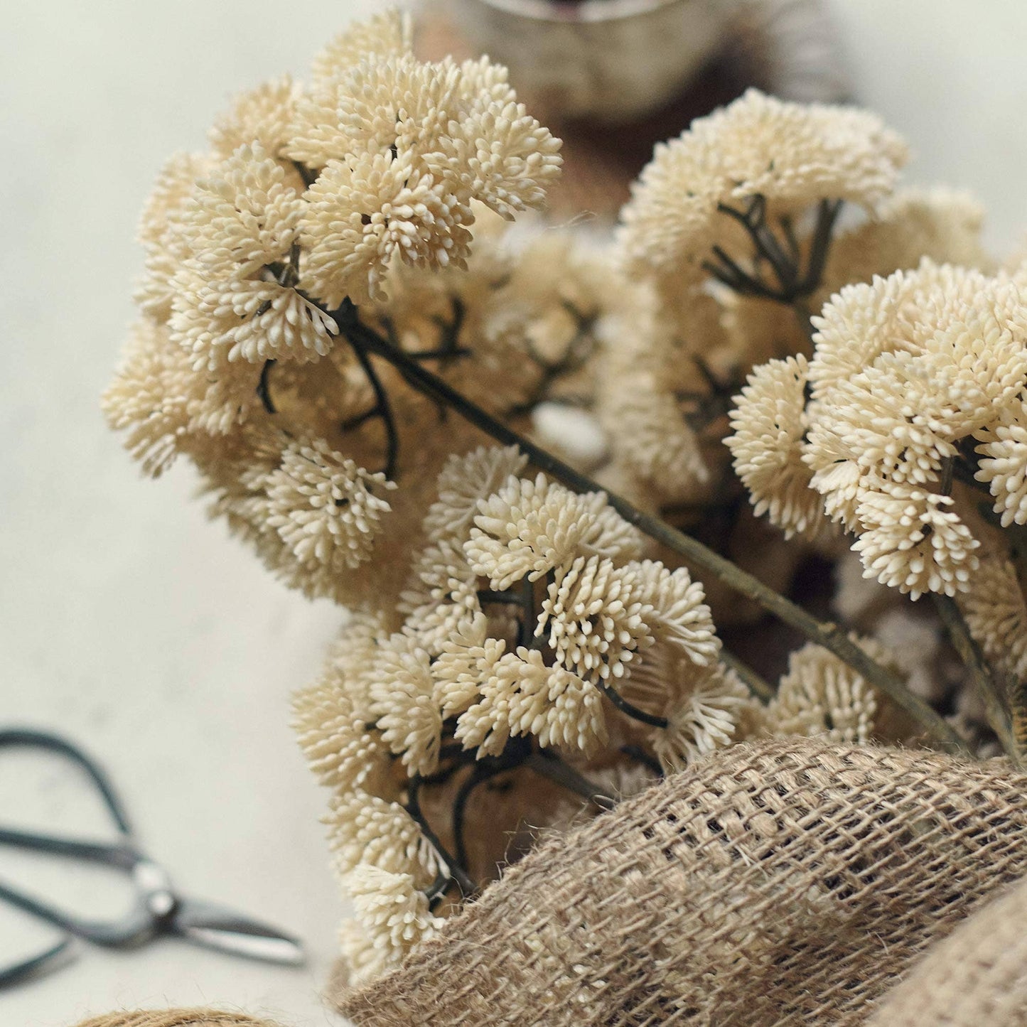 Cream Sedum Stem - Design Vintage