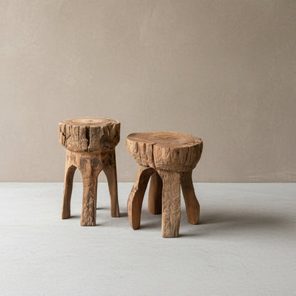 Vintage Tree Trunk Stool