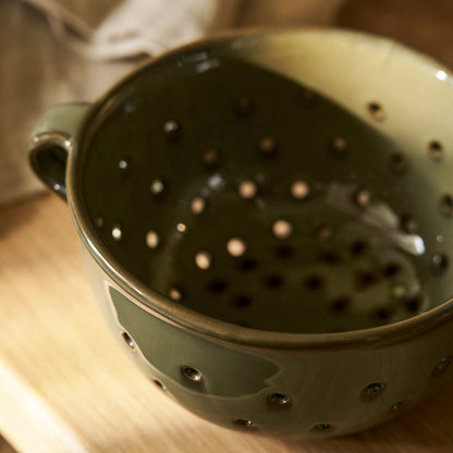 Glazed Moss Berry Strainer