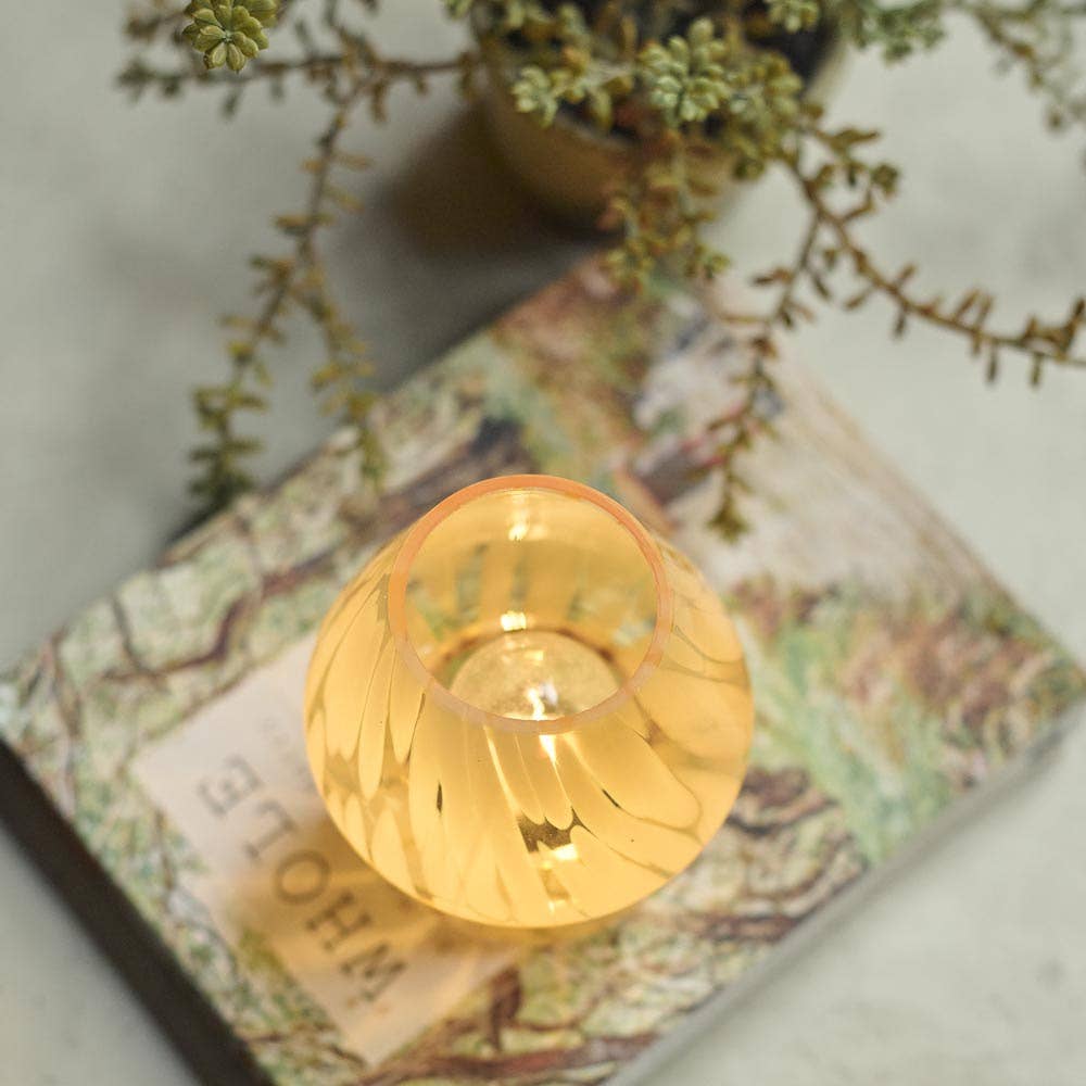 Ochre Glass Cordless Lamp - Design Vintage