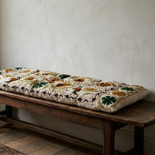 Sani Embroidered Mattress Cushion - Design Vintage