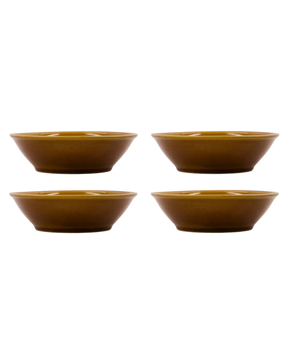 Set of 4 Caramel Glazed Bowls - Design Vintage