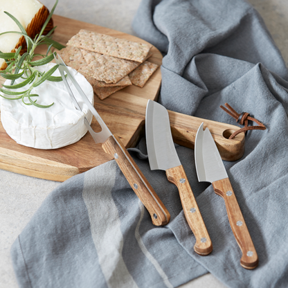 Acacia Cheese Knives - Design Vintage