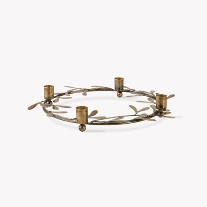 Mistletoe Brass Candle Ring