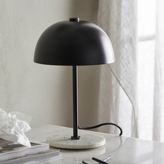 Black + Marble Table Lamp