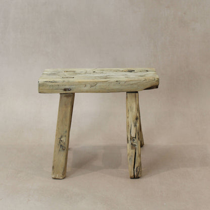 Vintage Elm Small Stool
