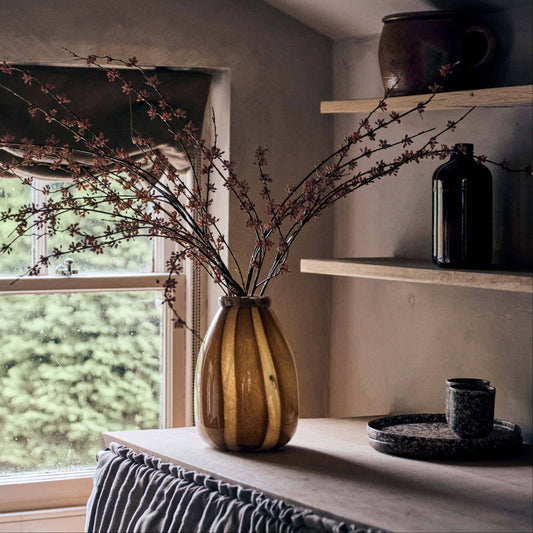 Cici Striped Glass Vase - Design Vintage