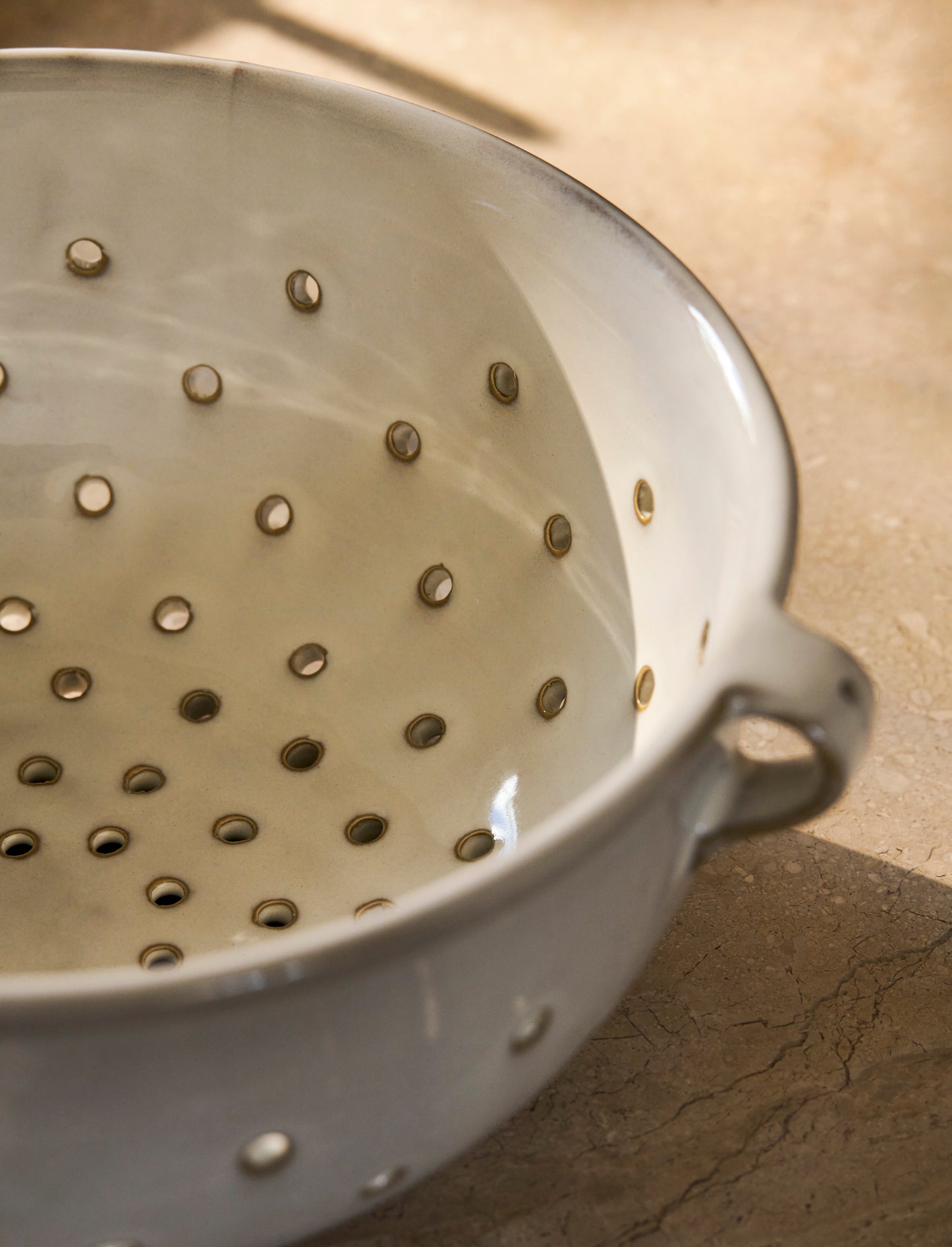 Glazed Stoneware Colander