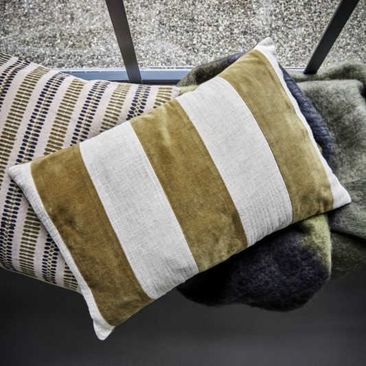 Hazel Wide Stripe Cushion - Design Vintage
