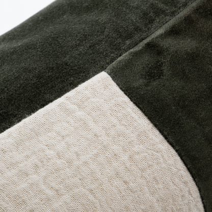 Green Wide Stripe Cushion - Design Vintage