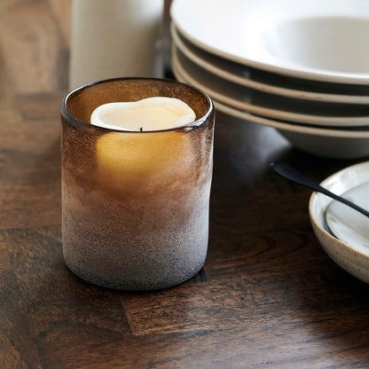 Mist Glass Candle Holder - Design Vintage