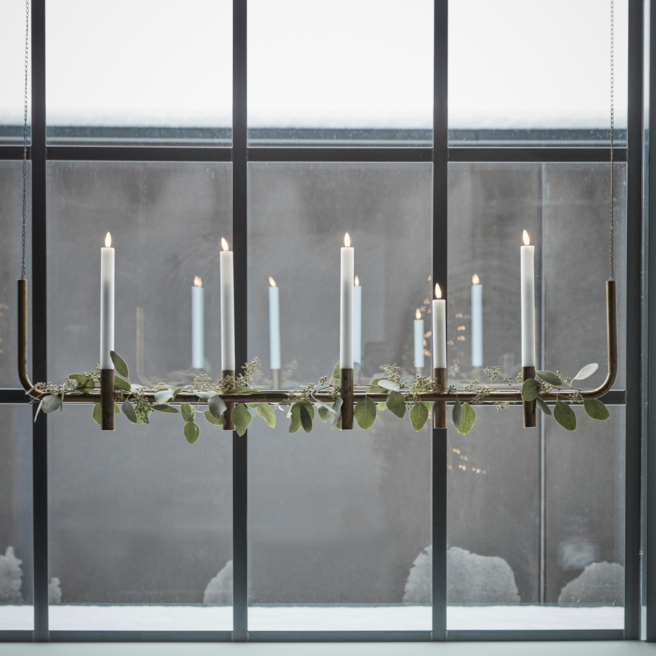 Hanging Brass Candle Holder