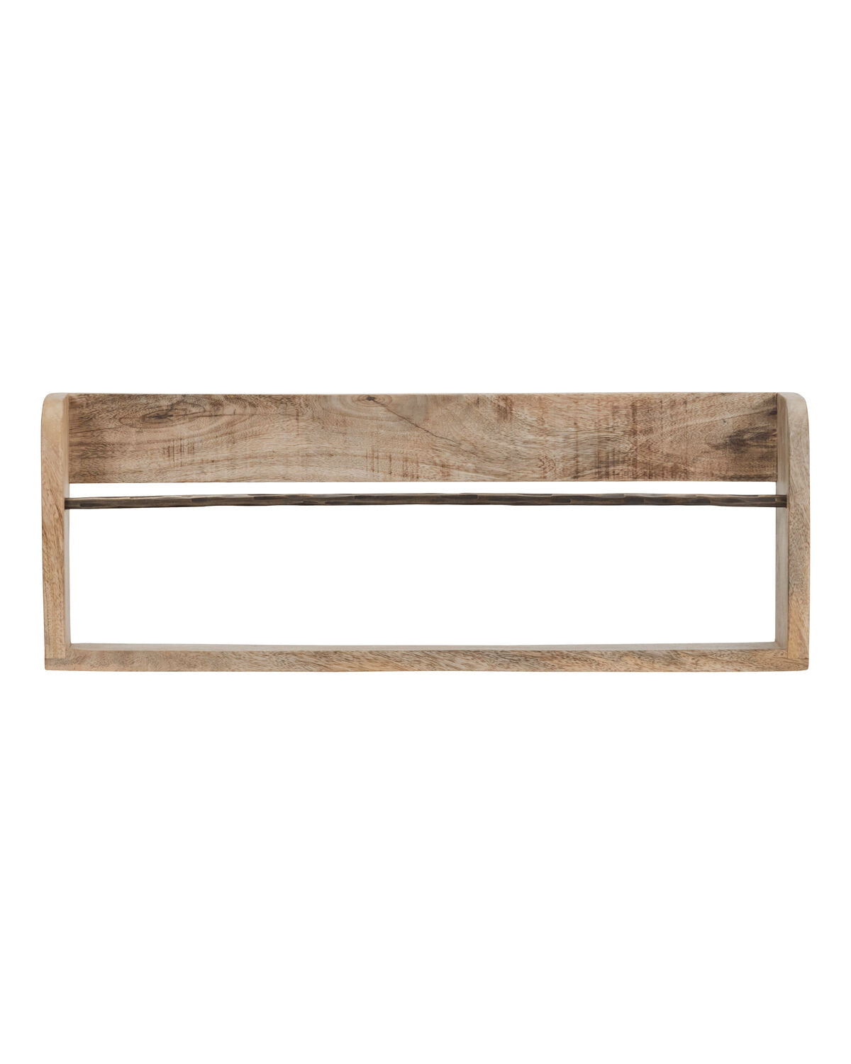 Mango Wood Magazine Shelf - Design Vintage