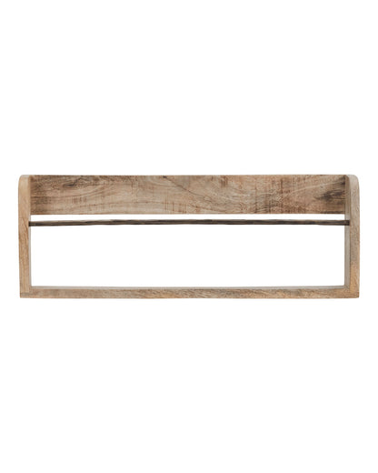 Mango Wood Magazine Shelf - Design Vintage