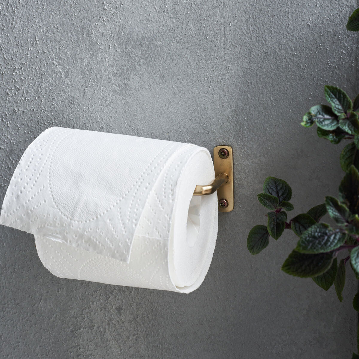 Brushed Brass Toilet Roll Holder - Design Vintage