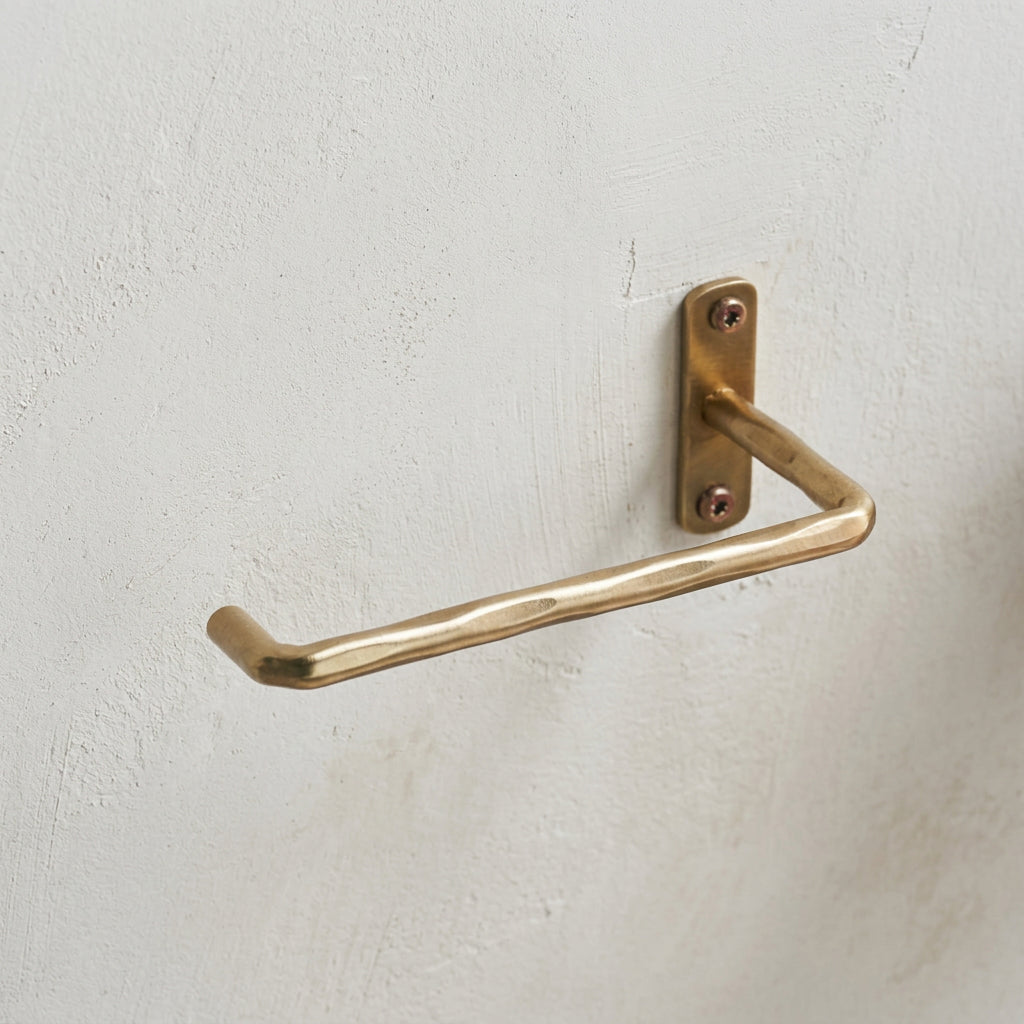 Brushed Brass Toilet Roll Holder - Design Vintage