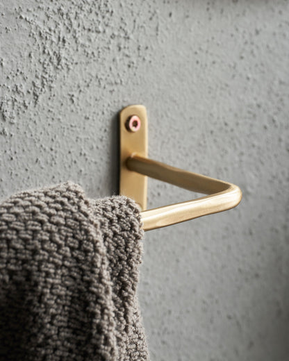Brushed Brass Towel Rail - Design Vintage