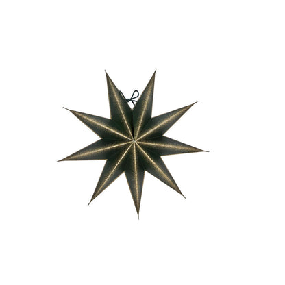 Green 9 Point Paper Star