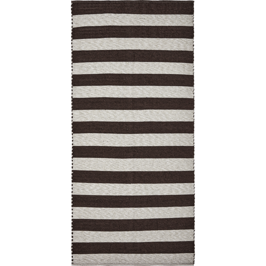 Mocha Stripe Outdoor Rug - Design Vintage