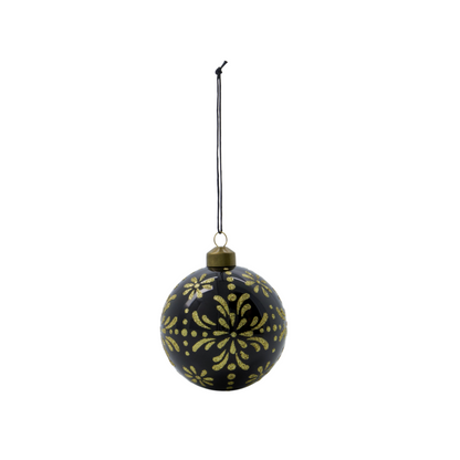 Set of 4 Sparkle Glass Baubles