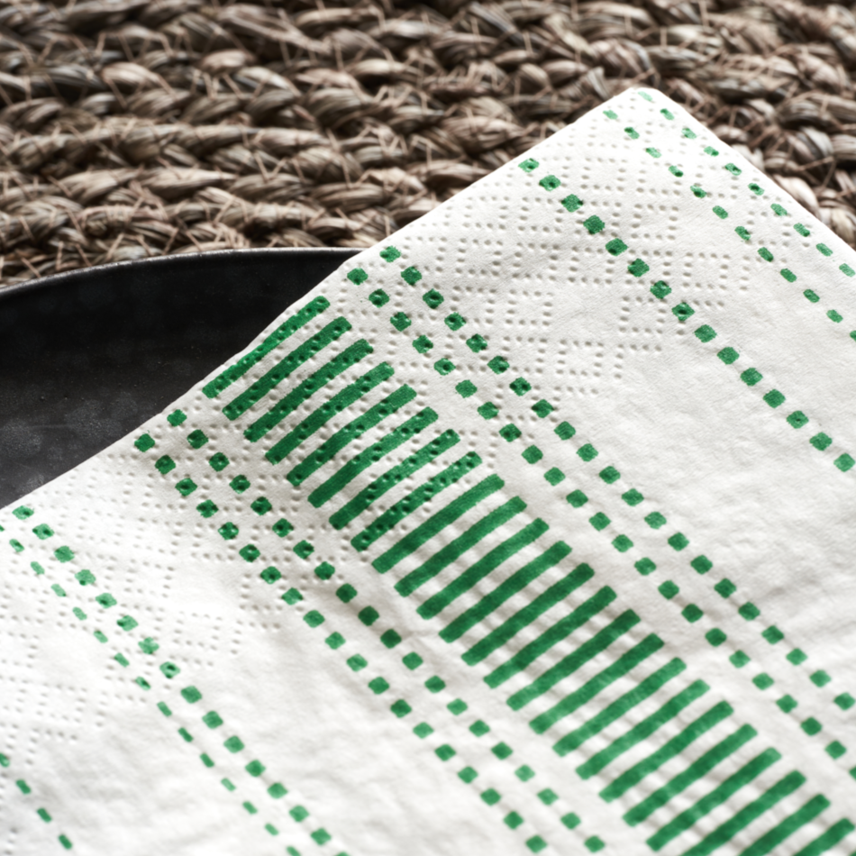 Green Dash Napkins