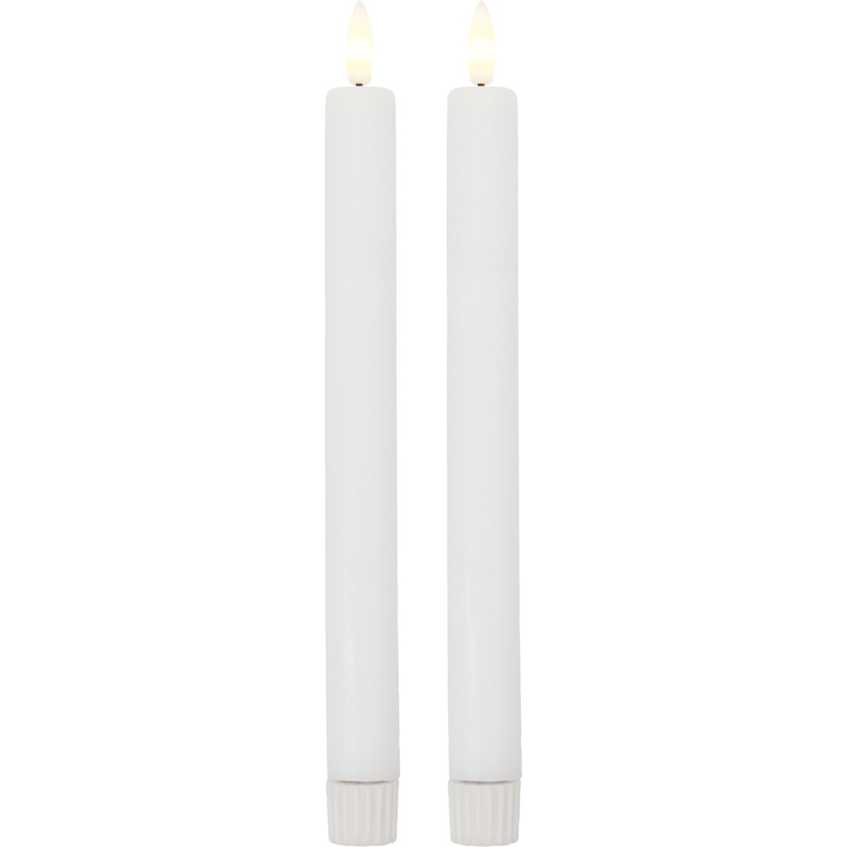 Set of White LED Dinner Candles