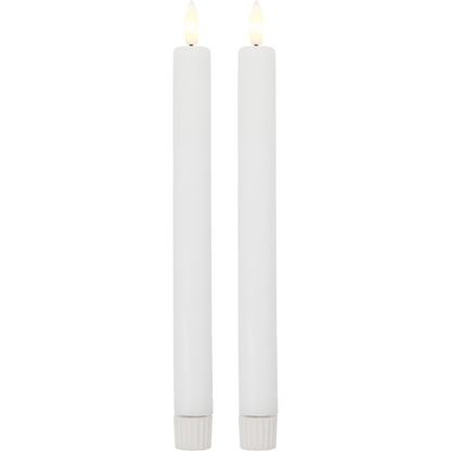 Set of White LED Dinner Candles