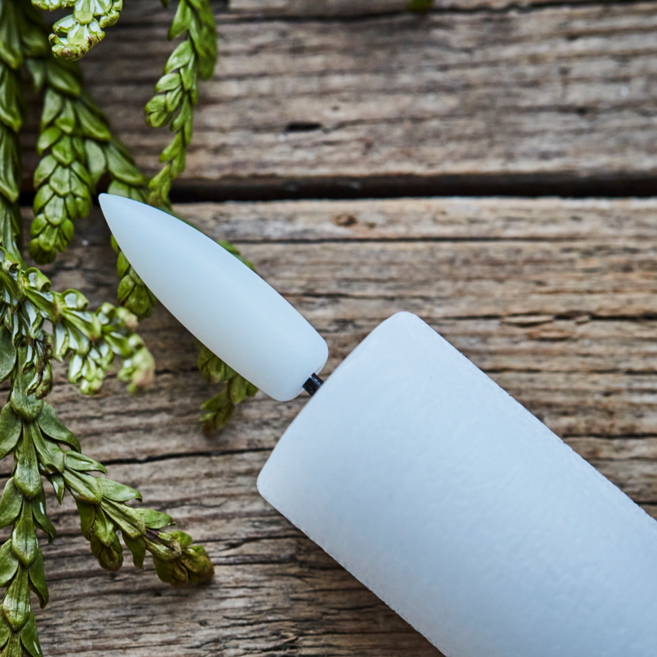 Set of White LED Dinner Candles