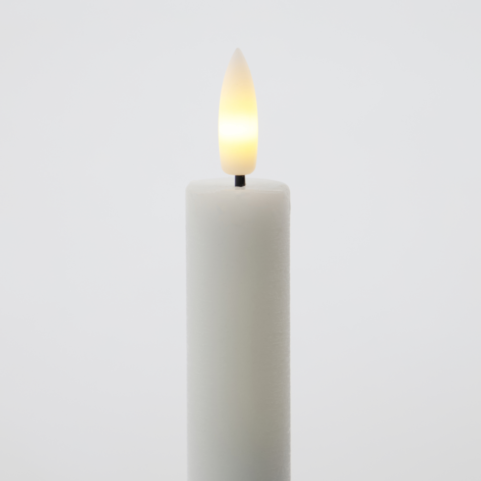 Set of White LED Dinner Candles