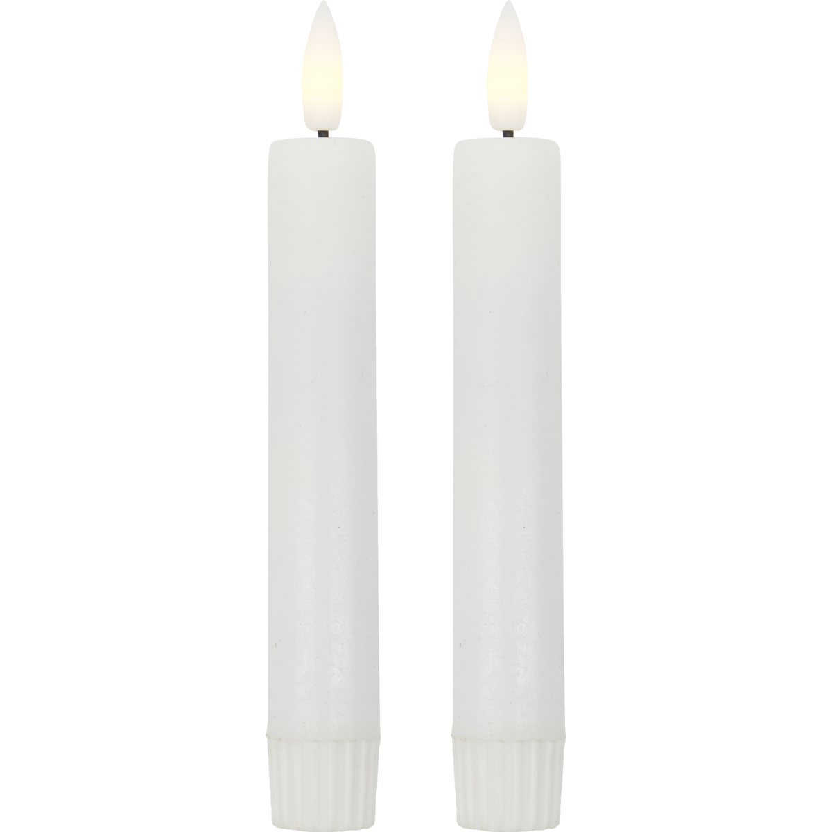 Set of White LED Dinner Candles