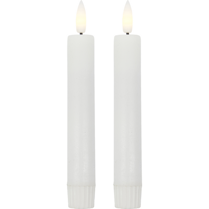 Set of White LED Dinner Candles