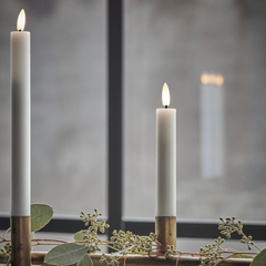 Set of White LED Dinner Candles