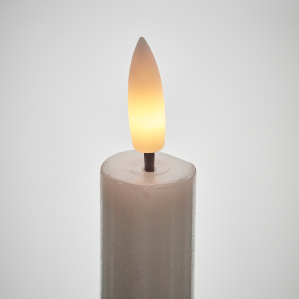 Set of White LED Dinner Candles
