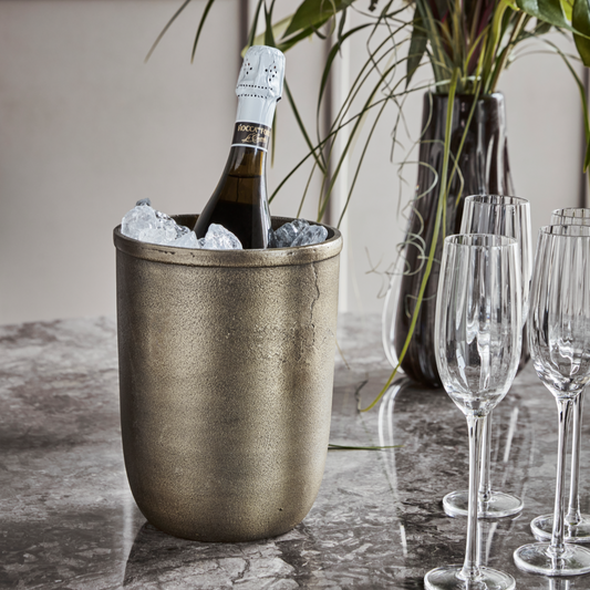Antique Brass Wine Cooler - Design Vintage