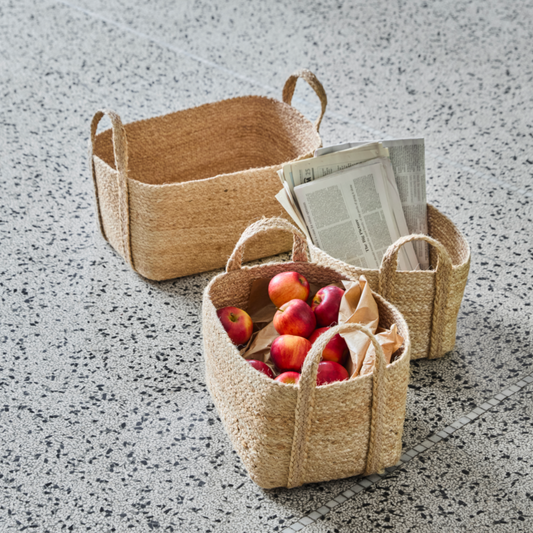 Set of Jute Storage Baskets - Design Vintage