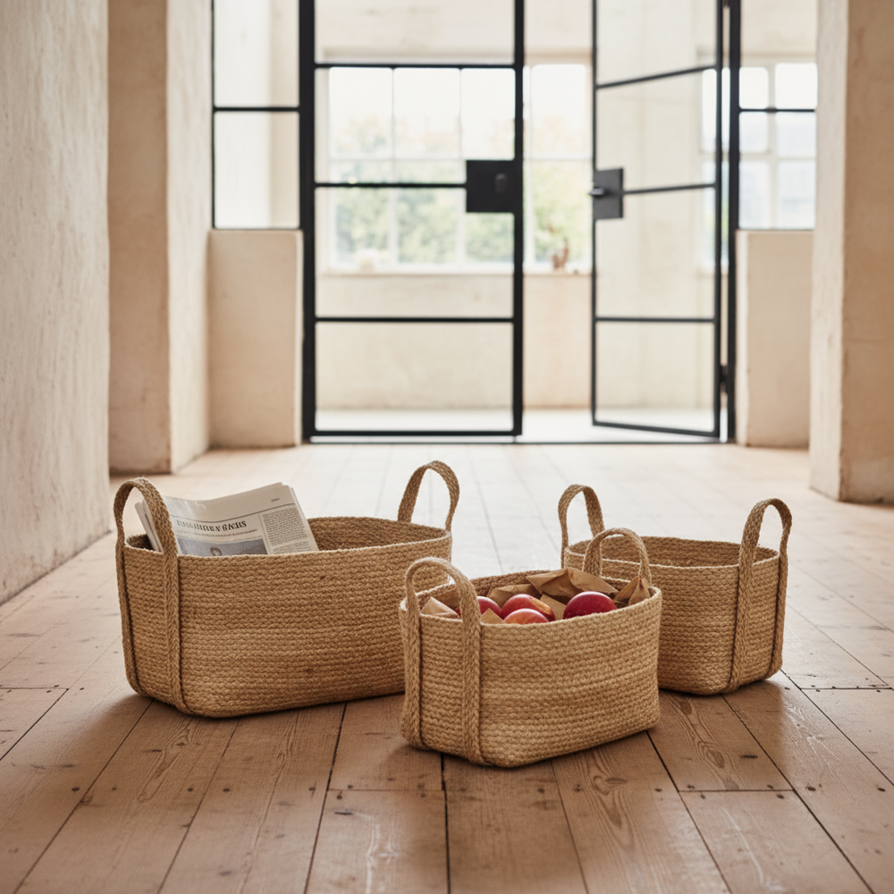 Set of Jute Storage Baskets